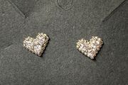Moissanite diamond Heart Earrings