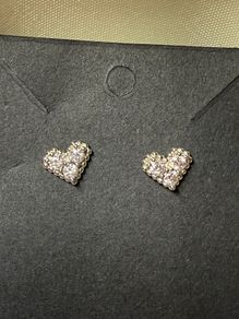 Moissanite diamond Heart Earrings