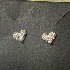 Moissanite diamond Heart Earrings