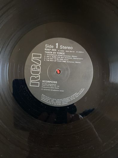 Scorpions " Taken by Force " vinyl