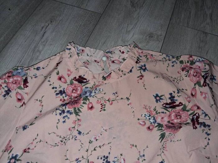 Elegant Dressy Floral Print Puff Sleeve Blouse - Size - 1XL - RRP - 18.92