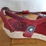 Ladies red burgundy leather platform sandals New size EU 41 7 UK Image 5