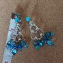 925 silver earrings with blue stones Image 2