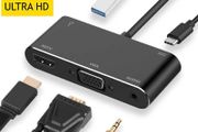 Brand New Usb-c To Hdmi/vga/audio/usb 3.0 With Pd Charger Adapter.