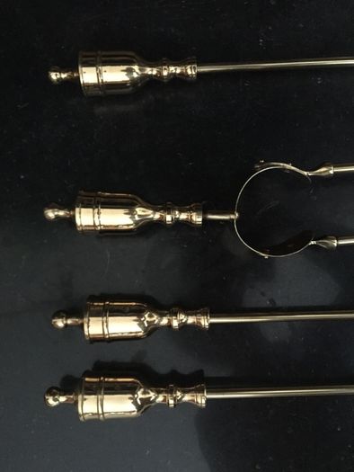Antique Brass Fire Irons