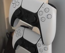PS5 Dual Controller Mount Console Clip-On, No Screws Required