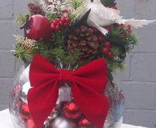 Christmas Fishbowl Centerpiece