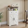 Sideboard Cabinet,Kitchen Storage Cabinet with 2 Drawers and Open Shelf,Modern High Capacity Unit Cupboard for Living Room,Kitchen,Home,White Image 7