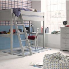 Little Folks Wooden High Sleeper Bed in Farmleigh Grey