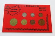 Iceland 1922 -1942 Complete 7 Coin Set  King Christian X