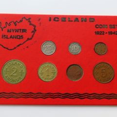 Iceland 1922 -1942 Complete 7 Coin Set  King Christian X