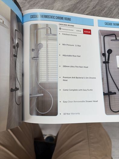 Cascade shower valve