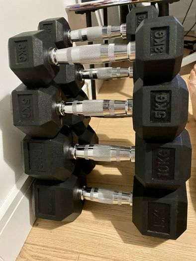 Hex Dumbbells Full Set (high quality)