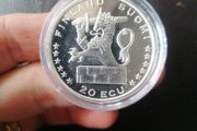 1996 Finland Silver Proof 20 ECU Coin