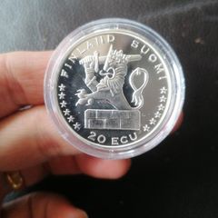 1996 Finland Silver Proof 20 ECU Coin