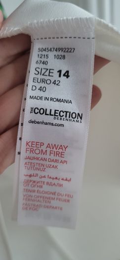The Collection Debenhams white with floral overlay dress Sz 14