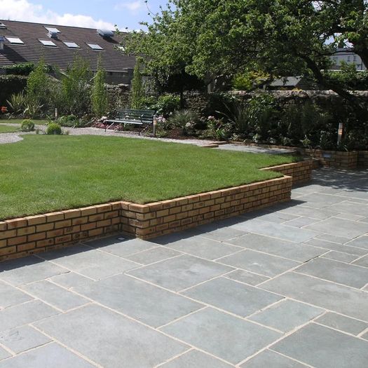 Kota Green Limestone Hand-Cut Natural Paving Slab 60x60x-3cm