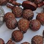 VICTORIAN HUGE Rosewood Rosary Beads Image 3