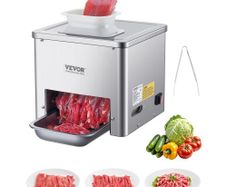 Meat Cutter Machine, 550W Meat Slicer, 350 lb/h Commercial Meat Cutting Machine, Stainless Steel, 3.5 mm Thickness