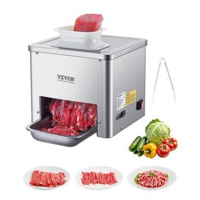 Meat Cutter Machine, 550W Meat Slicer, 350 lb/h Commercial Meat Cutting Machine, Stainless Steel, 3.5 mm Thickness