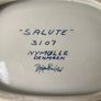 Bjorn Wiinblad Bowl "Salute", vintage rare oval bowl / display plate by Bjorn Wiinblad for Nymolle, vintage Danish design Image 7
