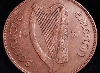 #533 - Ireland - 1931 - One Penny - KM.3