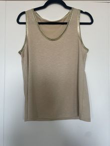 Beige and Gold vest top size M