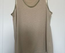 Beige and Gold vest top size M