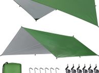 main image for ad Camping Tarp 3m x 3m Hammock Rain Fly Tent Tarp Waterproof Windproof Snowproof Camping Tarpaulin Shelter Portable Lightweight Sunshade for Yard Outdoor Travel Beach