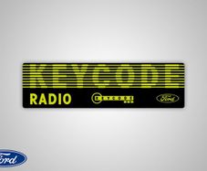Ford Classic radio 'KEYCODE' Window stickers x2