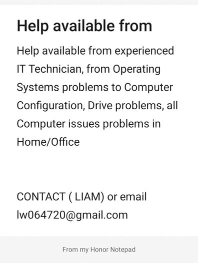 Computer Services setup systems help IT TECHNICIAN