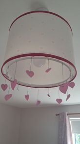 Pink heart lampshade