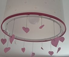 Pink heart lampshade