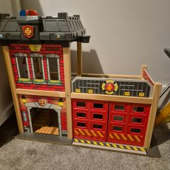 Toy Wood Fire Station