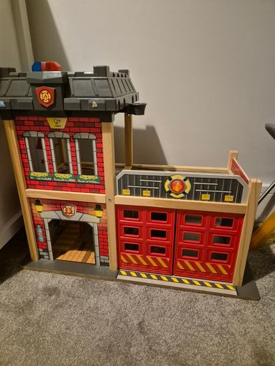 Toy Wood Fire Station