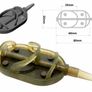 NEW - Size XL - Set of 6 Mixed Weight (4x40g) + (2x50g) - ARC Flat Method Feeders + Silicone Mould - Carp Tench Bream Feeder Method Pellet Dumbells Hybrid Roach Image 2