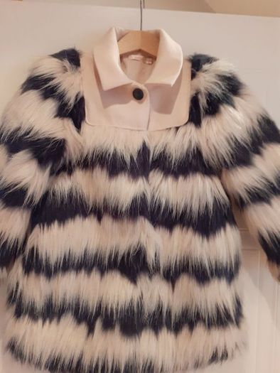 Billie blush designer Faux fur jacket