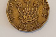 1946 George VI Brass 3d coin