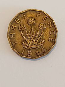 1946 George VI Brass 3d coin
