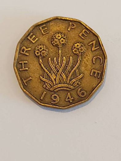 1946 George VI Brass 3d coin