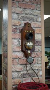 Antique Wooden Wall Telephone