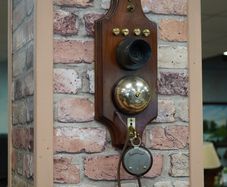 Antique Wooden Wall Telephone