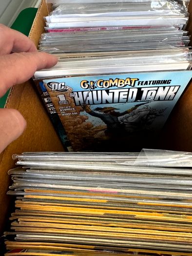DC Long Comic Box w 250 comics for Sale