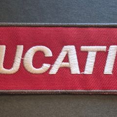 Ducati motorcycles, cloth patch.