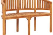Banana Bench 120 cm Solid Teak Wood