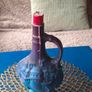 Hand painted Upcycled Wine Bottle Candle Image 6