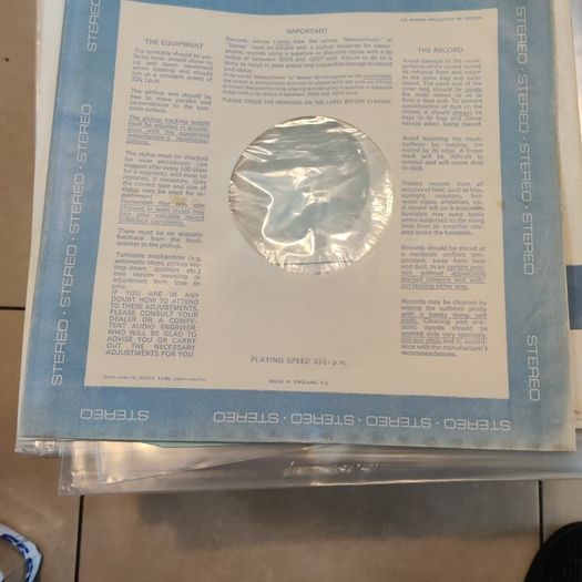 LP record vinyl sleeves and inners