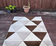 Geometric Style Rectangle Rug - Good Condition