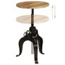 Bar Table Solid Mango Wood 60x(76-110) cm Image 3