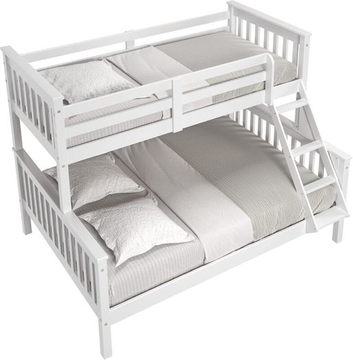 Neptune Triple Bunkbed in White/Grey